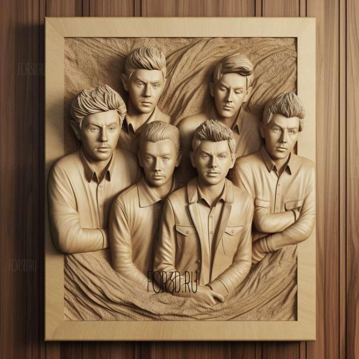 One Direction 1 stl model for CNC